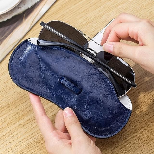 【MoonDy】眼鏡袋 眼鏡包 眼鏡套 太陽眼鏡套 眼鏡保護套 眼鏡收納袋 牛皮墨镜包 眼鏡收納包 眼鏡夾 收納袋 生日禮物