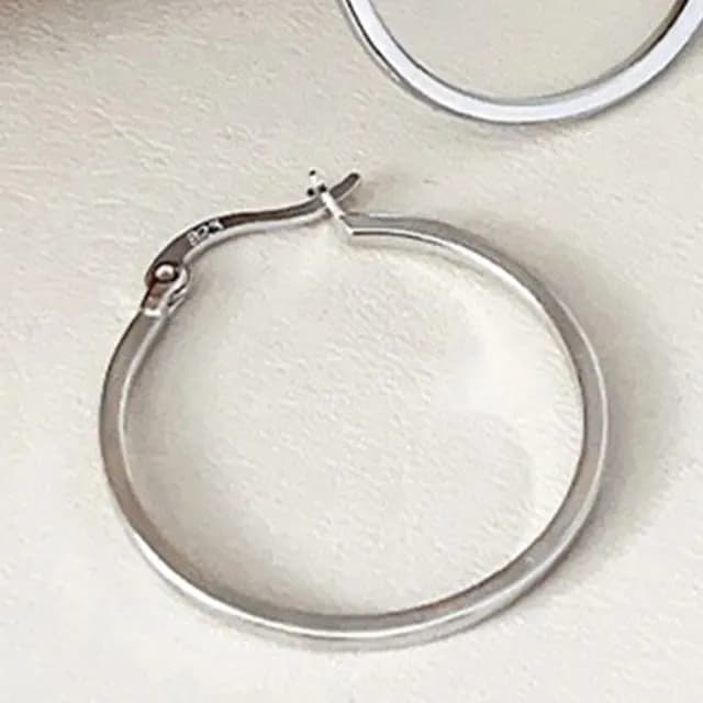 【MoonDy】耳環 女生耳環 生日禮物 耳環女 飾品 純銀耳環 耳圈 大圓圈耳環 大耳環 耳夾 大圈耳環 耳墜 耳飾 銀色耳環