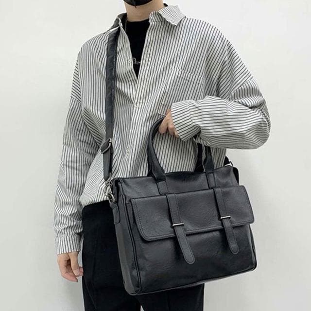 【KT DADA】老花包包 皮革包包 男包包 手提包 筆電包 電腦包 公事包 復古包包 英倫風包包 韓國電腦包 黑色包包 生日禮物