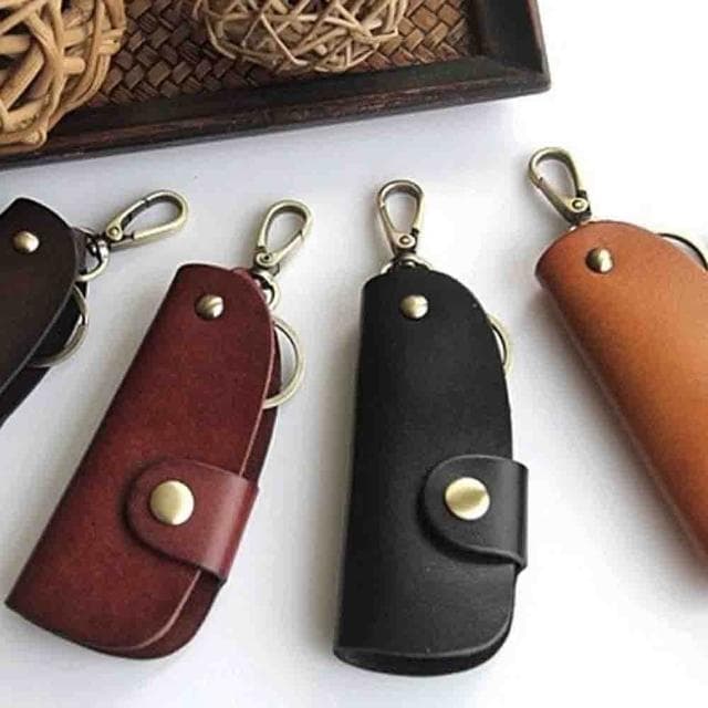 【KT DADA】汽車鑰匙包 鑰匙收納包 包包 真皮鑰匙包 腰包 掛腰包 掛包 復古鑰匙包 牛皮收納包 生日禮物 新車禮物 送禮