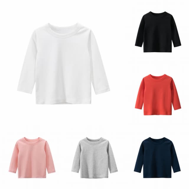 【Arbea】兒童長袖薄款上衣C606(素色系列)