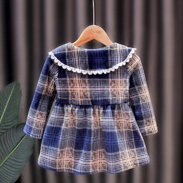 【Arbea】女童長袖連衣裙兒童裝加絨加厚裙子C595(秋冬款)