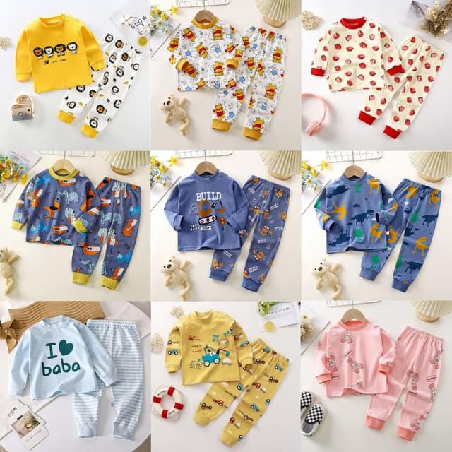 【Arbea】25款兒童居家服外出服套裝純棉新睡衣女童秋衣秋褲保暖男童家居服童裝兒童套裝聖誕節導之二 C40