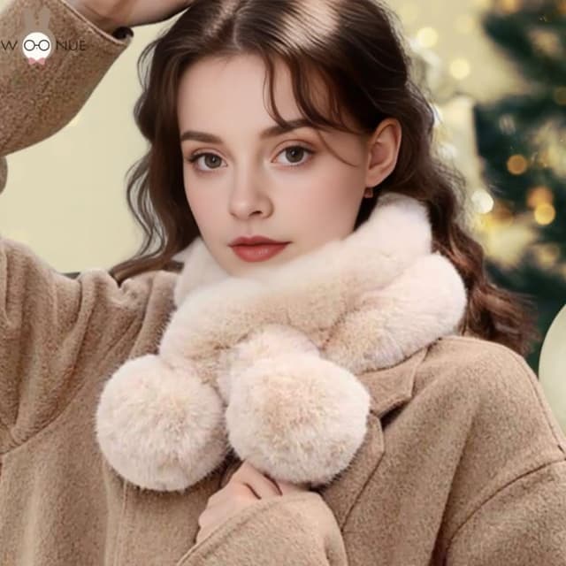 【WOONUE】秋冬高質感親膚輕柔保暖防寒羊毛時尚圍巾脖圍(情人聖誕女兒老婆父親母親生日節禮物)