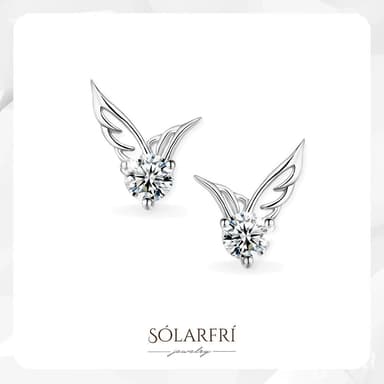 【SOLARFRi】銀針耳環｜閃耀之翼舒適佩戴 附品牌禮盒包裝 閨蜜生日情人節女友母親老婆聖誕禮物