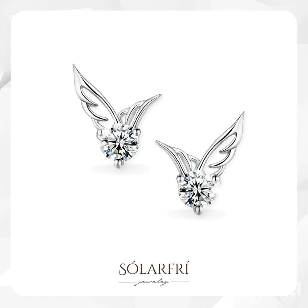 【SOLARFRi】銀針耳環｜閃耀之翼舒適佩戴 附品牌禮盒包裝 閨蜜生日情人節女友母親老婆聖誕禮物
