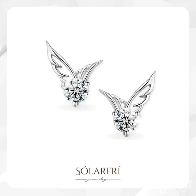 【SOLARFRi】銀針耳環｜閃耀之翼舒適佩戴 附品牌禮盒包裝 閨蜜生日情人節女友母親老婆聖誕禮物