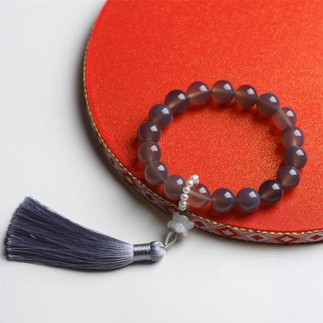 【LEEHER】女生/佛珠/和田玉手鍊/灰瑪瑙手串/流蘇手鍊/珍珠和田玉/蓮花飾品/玉配飾/復古飾品/送長輩/禮物