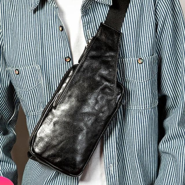 【LEEHER】男生/包包/真皮包/胸包男/單肩胸包/胸包斜背包/胸包女/女生胸包/男女胸包/男生生日禮物/送禮