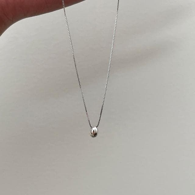 【LEEHER】s925純銀項鍊/女項鍊/小圓豆項鍊/正韓飾品/女韓版項鍊/正韓純銀項鍊/不掉色項鍊/情人節禮物
