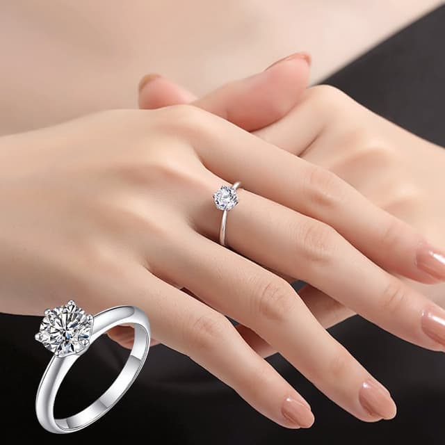 【LEEHER】女生/戒指/S925純銀戒指/情侶戒指/生日禮物/生日禮物女生/鋯石戒指/結婚求婚戒/可調式戒指