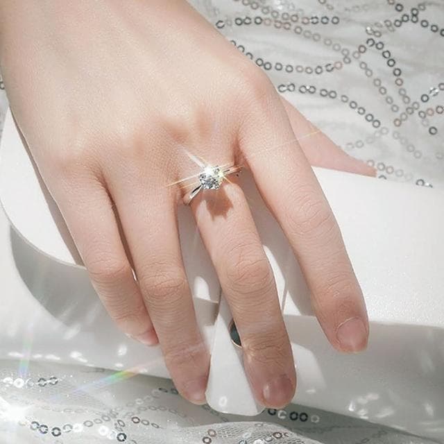 【LEEHER】女生/戒指/S925純銀戒指/情侶戒指/生日禮物/生日禮物女生/鋯石戒指/結婚求婚戒/可調式戒指