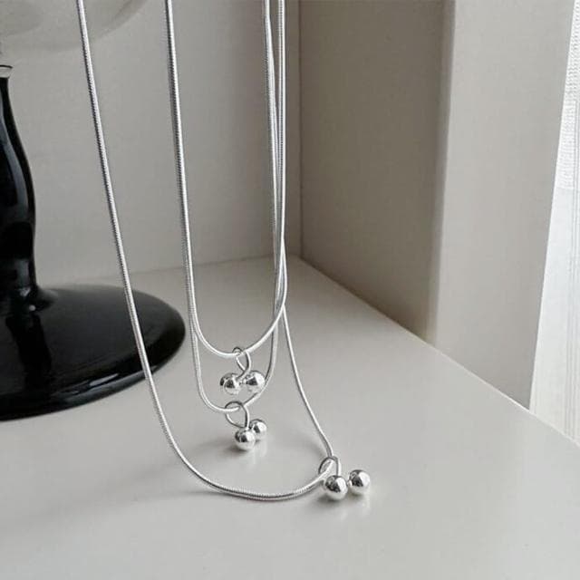 【LEEHER】女生/項鍊/純銀項鍊/櫻桃項鍊/小眾項鍊/ins項鍊/蛇骨鏈/氣質項鍊/可愛項鍊/鎖骨項鍊/閨蜜項鍊/可愛小物/禮物