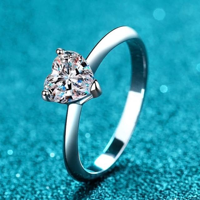 【LEEHER】女生/鋯石戒指/純銀戒指/愛心戒指/高級感/歐美戒指/銀戒/閨蜜戒指/送長輩/送女生/禮物/生日禮物