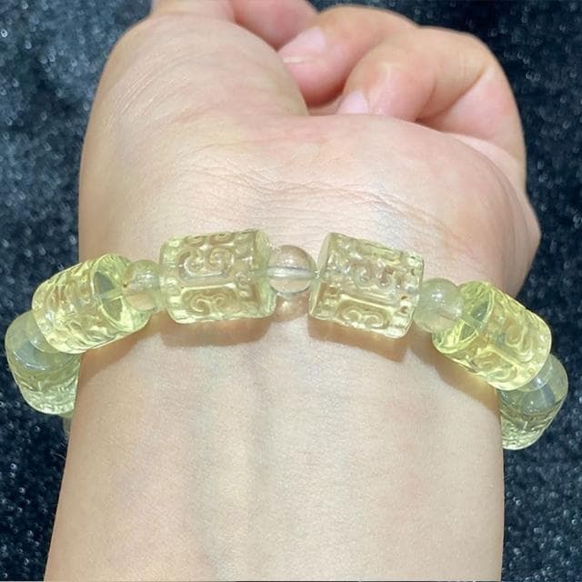 【LEEHER】女生/手串/手鍊/手環/水晶手鍊/黃水晶手鍊/回文手串/黄水晶桶珠/單圈手鍊/招財水晶/招財手鍊/廣結善緣/生日禮物