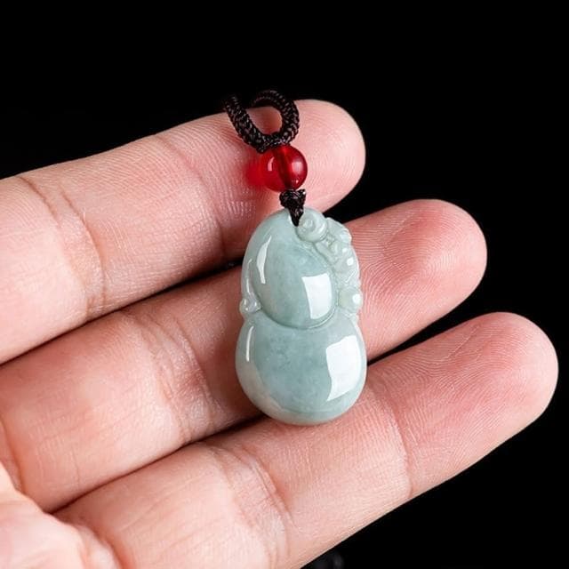 【LEEHER】葫蘆項鍊/翡翠項鍊/玉石項鍊/招財納福/玉葫蘆/護身符/本命年/禮物/吊墜/玉墜/玉項鍊/保平安