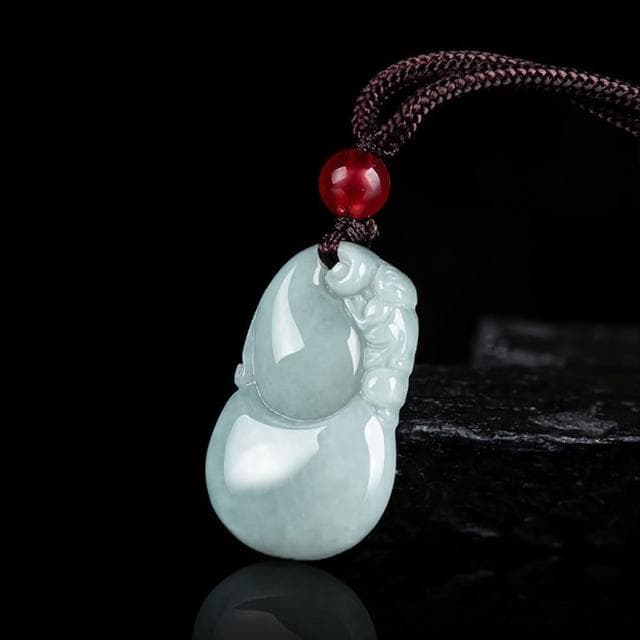 【LEEHER】葫蘆項鍊/翡翠項鍊/玉石項鍊/招財納福/玉葫蘆/護身符/本命年/禮物/吊墜/玉墜/玉項鍊/保平安