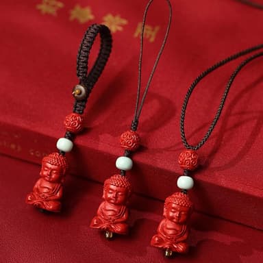 【LEEHER】男女同款/鑰匙圈吊飾/小禮物/飾品/吊墜/吊飾/彌勒佛項鍊/護身符/辟邪手鍊/招財納福/保平安/硃砂項鍊/白松石