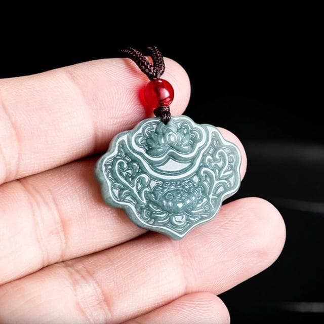 【LEEHER】玉項鍊/玉墜/玉佩/玉石吊墜/翡翠項鍊/冰種玉/保平安/護身符/招財納福/生日禮物/男女同款/吉祥如意