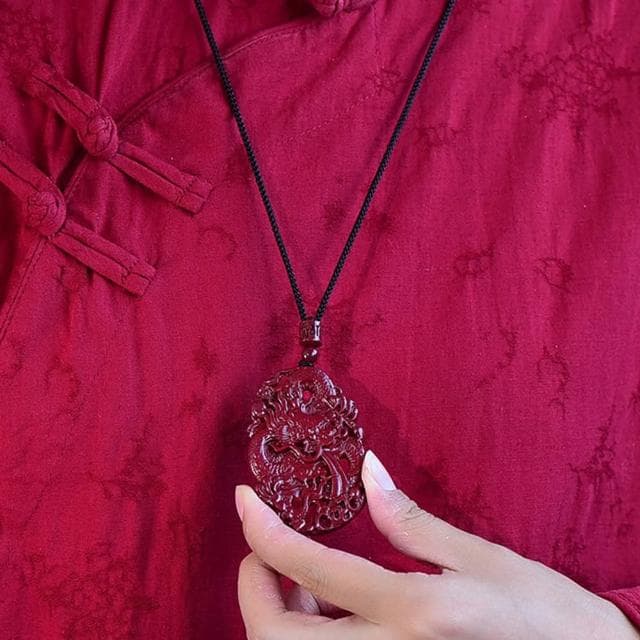 【LEEHER】龍項鍊/紫金砂項鍊/硃砂項鍊/避邪項鍊/項鍊/繩鍊/編織項鍊/雕刻項鍊/送長輩/保平安/雙面雕刻/項鍊掛繩/禮物/