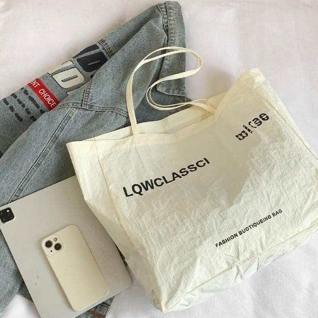 【LEEHER】購物袋/帆布袋/大包包/包包/肩背包/托特包/小眾包/大容量包包/通勤單肩包/禮物/a4包/黃色帆布包/韓國包包
