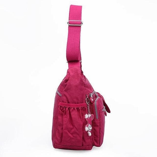 【LEEHER】收納包/防潑水包包/斜背女包/包包/斜背包/尼龍包包/紫色包包/長輩/禮物/多功能包包/多隔層媽媽包/紅色包包/