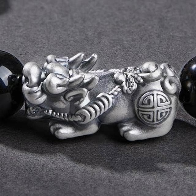 【LEEHER】水晶手串/999/純銀/貔貅/黑曜石/虎眼石/太陽石/手鍊/串珠/飾品/招財納福/情侶手鍊/情人節禮物/保平安