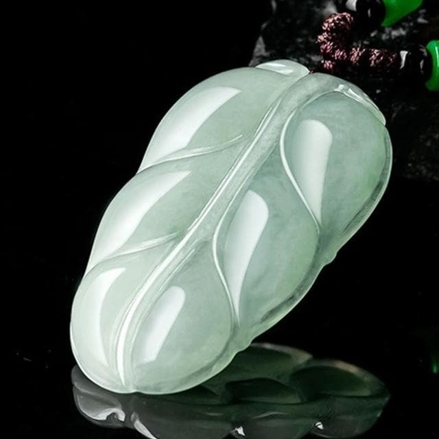 【LEEHER】翡翠項鍊/情侶項鍊/小飾品/項鍊/項鍊女/葉子項鍊/葉子吊墜/翡翠/玉石/玉珮/玉墜/吊墜/招財項鍊/女生禮物