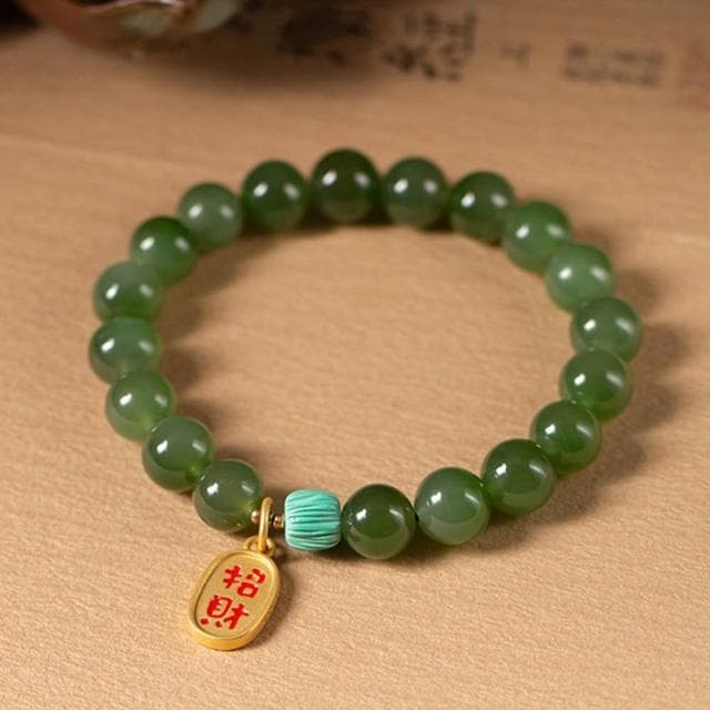 【LEEHER】玉珠手串/玉手鍊/招財手鍊/保平安/送媽媽/閨蜜手鍊/手串/和田玉手串/水晶手串/女生飾品/手鍊/佛珠/禮物