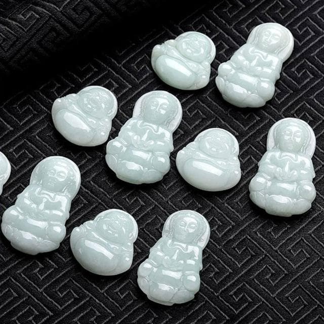 【LEEHER】彌勒佛玉墜/玉珮/飾品/翡翠/護身符/招財納福/保平安/玉石項鍊/送媽媽/觀音佛像/項鍊/女生項鍊/吊墜/小禮物
