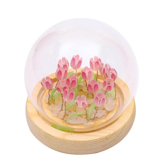 DIY鬱金香小夜燈 母親節禮物 創意禮物 創意夜燈 床頭燈 氛圍燈 床頭小擺件 床頭裝飾 睡眠燈 臥室裝飾