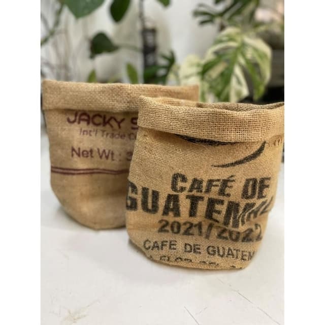 《斑啾植選》植栽盆套(大)｜咖啡豆麻布袋｜環保再生｜盆栽裝飾｜多肉植物｜觀葉植物