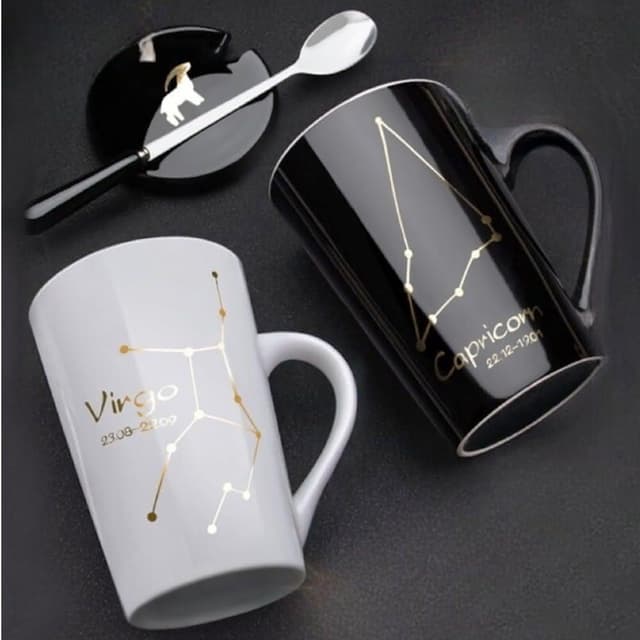 【蛋蛋購物】星座陶瓷馬克杯 450ml  (交換禮物 聖誕禮物 星座杯 情侶馬克杯 情人禮物 紀念禮物 週年紀念 陶瓷杯 個性馬克杯 生日禮物 馬克杯)
