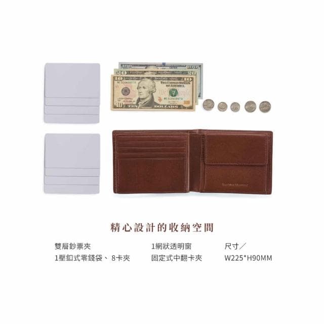 【Crocodile】鱷魚皮件 送禮推薦 零錢包短夾 8卡中翻 Naturale系列-0103-11004植鞣皮夾 禮物推薦