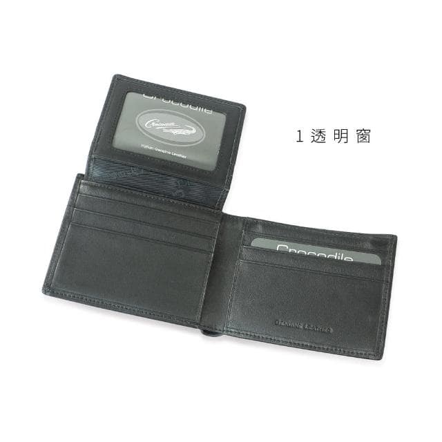 【Crocodile】鱷魚皮件 真皮短夾 錢包 11卡 上翻窗格 拉鍊零錢 Noble系列 0103-09403-01男生皮夾 短夾推薦