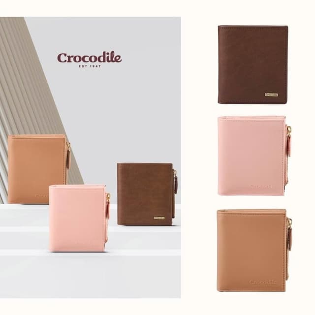 【Crocodile】男皮夾 中性皮夾 輕薄短夾 錢包送禮推薦-多色多款任選 網路獨賣款-鱷魚皮件