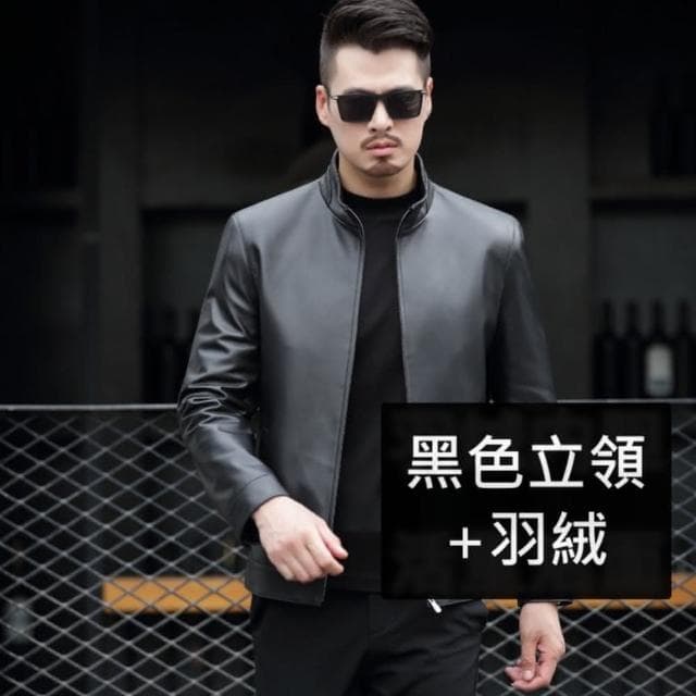 【巴黎精品】父親節禮物 現貨+預購 真皮皮衣機車夾克質感修身短版羊皮機車夾克男外套4色v1ao73