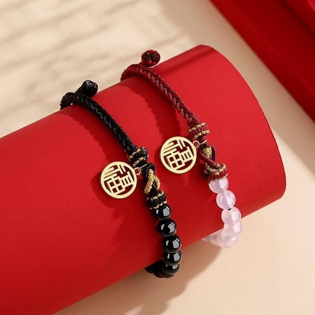 【巴黎精品】情人節禮物 現貨+預購 福牌手鍊情侶手繩手珠平安擋煞防小人轉運淨化招財開運-黑曜石瑪瑙男女飾品2款v1ar15