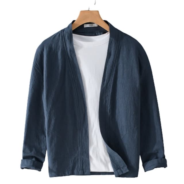 【巴黎精品】父親節禮物 現貨+預購 棉麻外套休閒夾克復古漢服舒適透氣男外套3色a1bv24