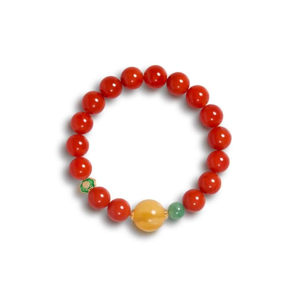 【巴黎精品】情人節禮物 現貨+預購 南紅手鍊玉石手串手珠平安擋煞防小人轉運淨化招財開運-10mm蜜蠟翡翠如意女飾品a1ha22