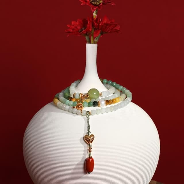 【巴黎精品】情人節禮物 現貨+預購 翡翠手鍊玉石毛衣鏈手珠平安擋煞防小人轉運淨化招財開運-5mm南紅珍珠和闐玉女飾品a1ha36
