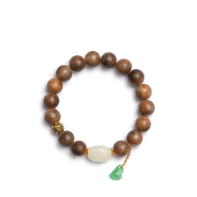【巴黎精品】情人節禮物 現貨+預購 沉香手鍊玉石手串手珠平安擋煞防小人轉運淨化招財開運-11mm和闐玉蓮花翡翠女飾品a1ha64
