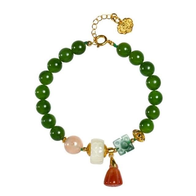 【巴黎精品】情人節禮物 現貨+預購 碧玉手鍊玉石手串手珠平安擋煞防小人轉運淨化招財開運-南紅白玉翡翠如意鎖女飾品a1ha65