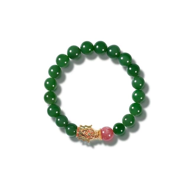 【巴黎精品】情人節禮物 現貨+預購 和闐玉手鍊玉石手串手珠平安擋煞防小人轉運淨化招財開運-10mm紅紋石花瓶琺瑯彩女飾品a1ha90