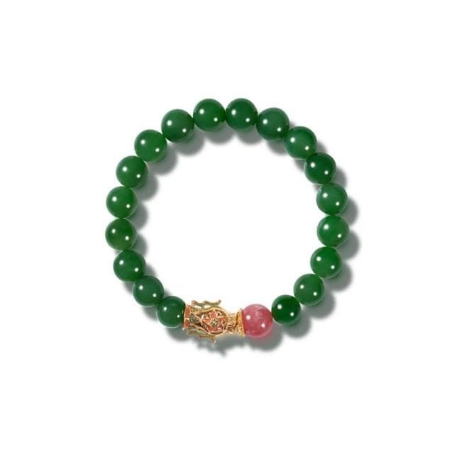 【巴黎精品】情人節禮物 現貨+預購 和闐玉手鍊玉石手串手珠平安擋煞防小人轉運淨化招財開運-10mm紅紋石花瓶琺瑯彩女飾品a1ha90