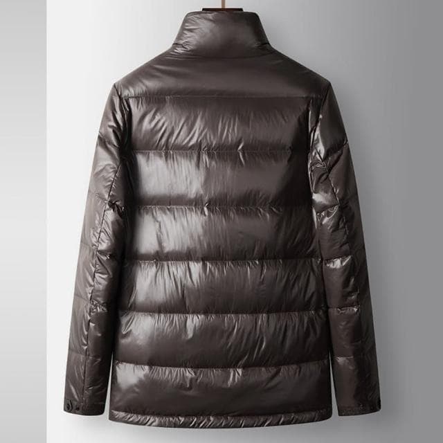 【巴黎精品】父親節禮物 現貨+預購 真羽絨90%鴨絨羽絨外套羽絨衣夾克-保暖時尚硬朗質感突出男外套2色a1ix29