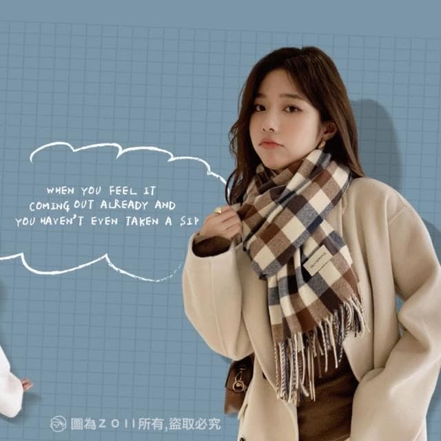 【ZOII 佐壹】小清新格拼圍巾(百搭圍巾 秋冬保暖圍巾 圍巾 拼色圍巾 脖圍 條紋圍巾 女生圍巾 #322012)