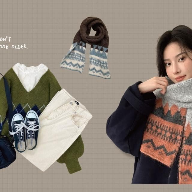 【ZOII 佐壹】冰島圖騰保暖圍巾 圍巾 圍脖 脖圍 保暖 賞雪必備 保暖圍巾 禦寒圍巾 賞雪 交換禮物#322028