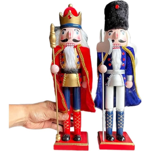 【PiNYU 品柚生活傢飾館】2隻990元，整套販售，傳統工藝木質胡桃鉗木偶士兵衛兵 聖誕節禮物胡桃鉗娃娃