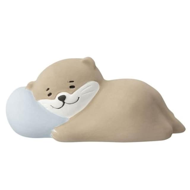 【DECOLE】concombre  日和動物午睡系列 擴香石-水獺(收藏商品 交換禮物 生日送禮 辦公室療育商品)